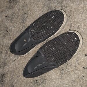 Madden Girl Black Studded Loafers